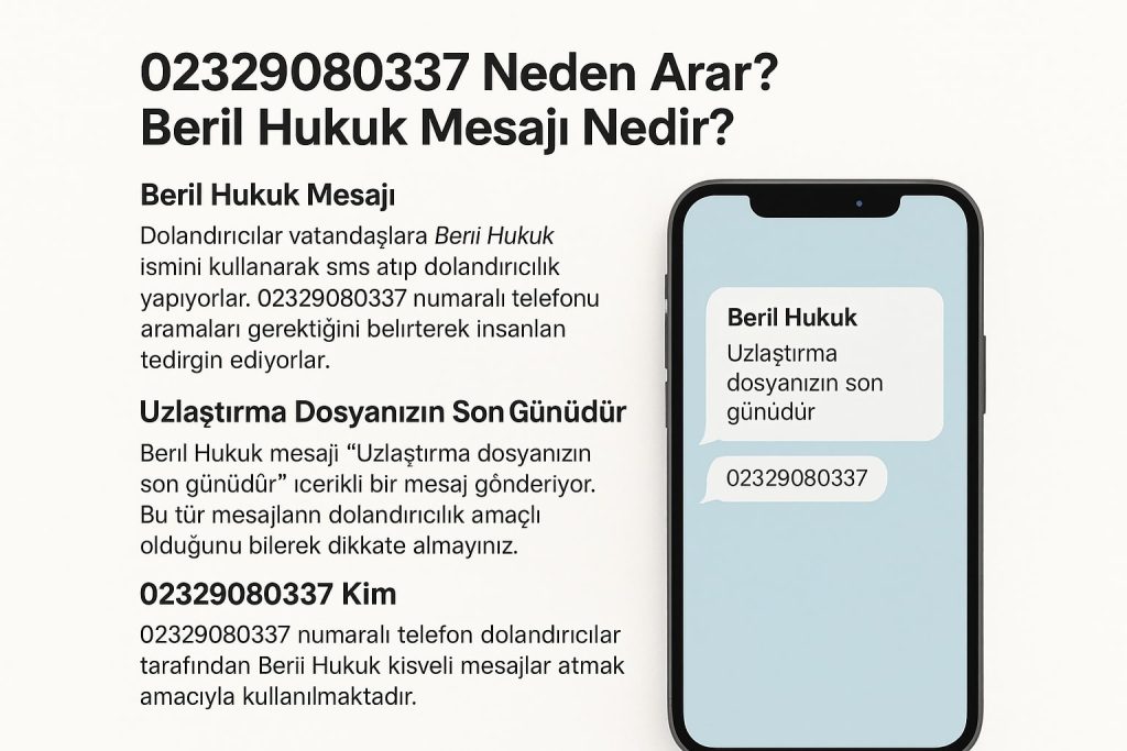 02329080337 Neden Arar Beril Hukuk Dolandırıcılığı